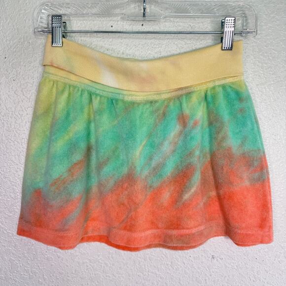 Hard Tail Forever Dresses & Skirts - Hard Tail Forever Y2K Skirt Womens Medium Tie Dye Terry Cloth Mini Cover Up Vtg
